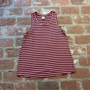 Cabi Tank Women's Soft Stretchy Medium Mulberry pink striped Limited Release